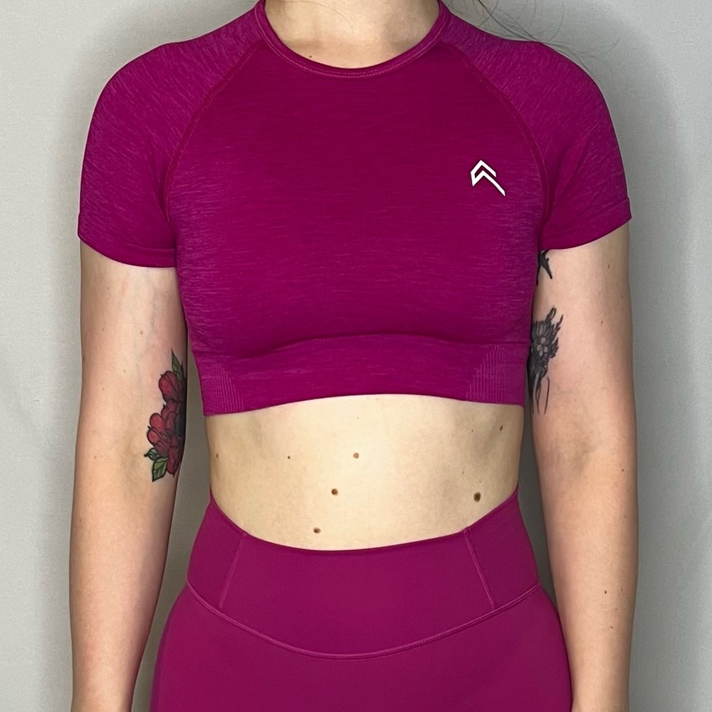 Oner Active Pink Fitted Crop Top